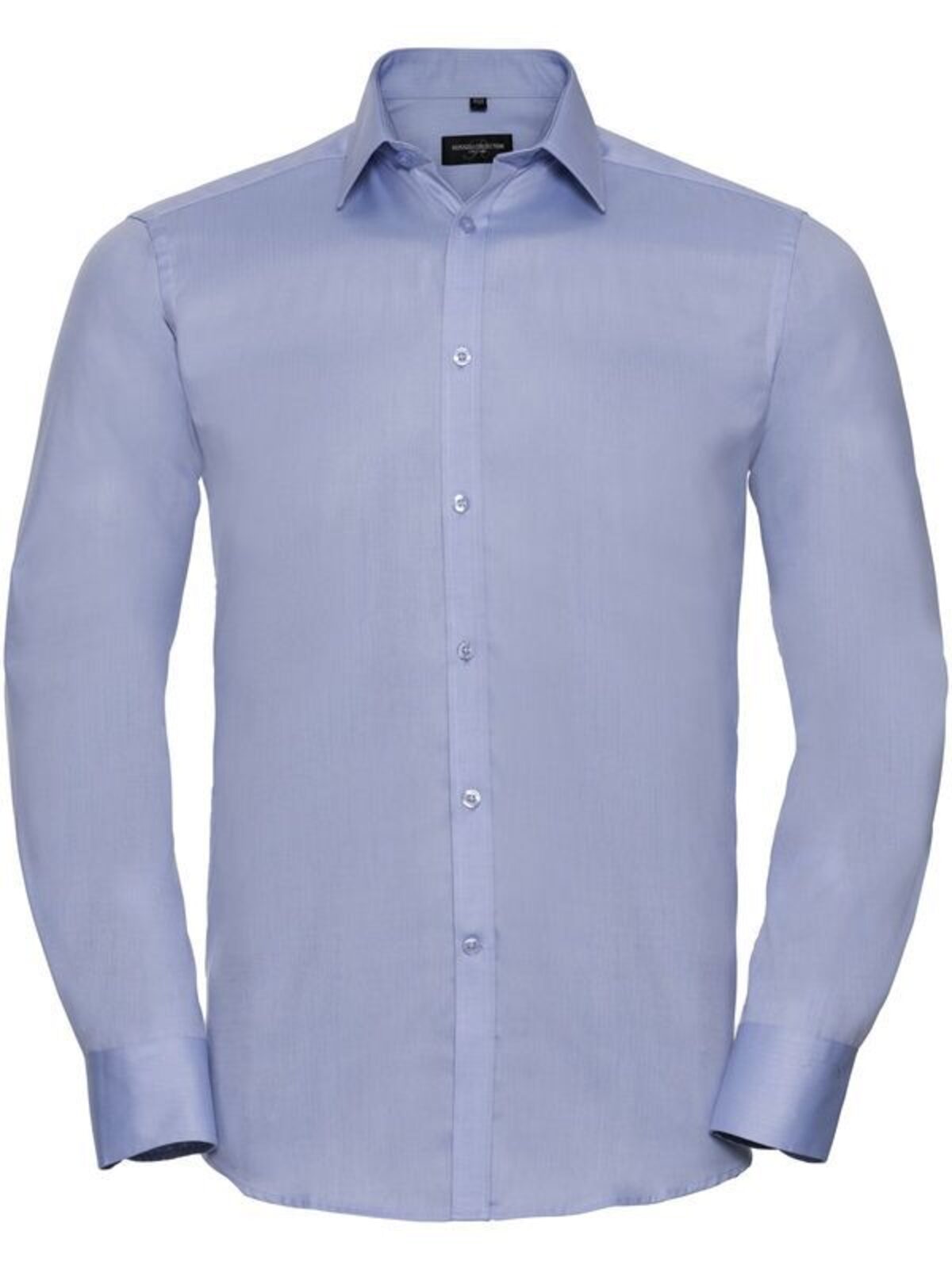 Long Sleeve Tailored Herringbone Shirt Herren Hemd / Bluse – Russell – Farbe Hellblau – individuell veredelbar