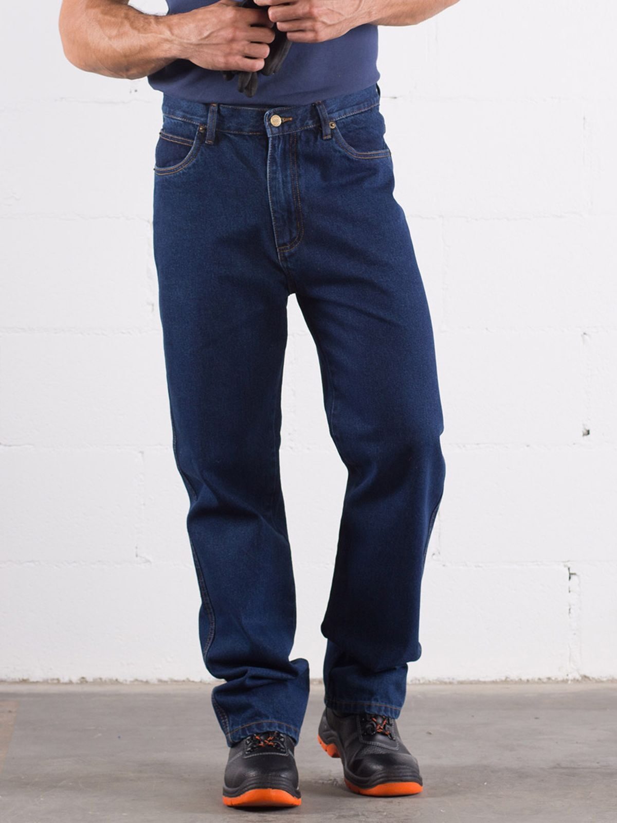 Jeans da lavoro 5 tasche Hose / Rock – Good Jeans – Farbe Blau – individuell veredelbar
