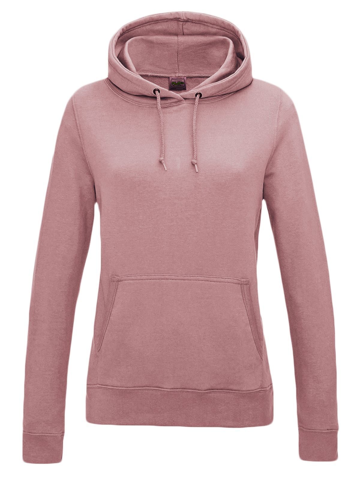 Girlie College Hoodie Damen Sweatshirt / Hoodie – Just Hoods by AWDis – Farbe dusty pink – individuell veredelbar