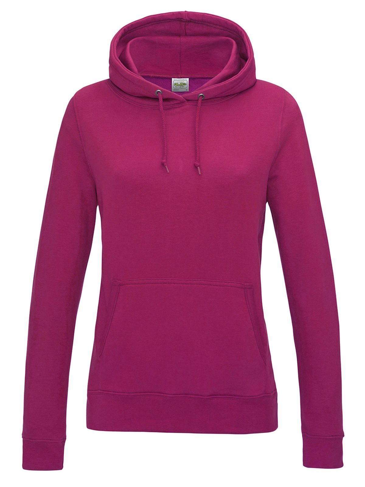 Girlie College Hoodie Damen Sweatshirt / Hoodie – Just Hoods by AWDis – Farbe hot pink – individuell veredelbar