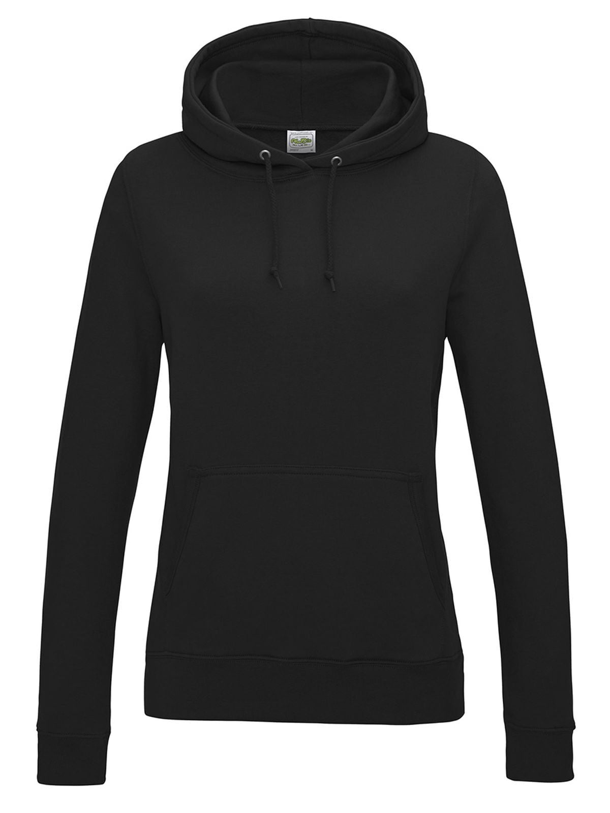 Girlie College Hoodie Damen Sweatshirt / Hoodie – Just Hoods by AWDis – Farbe jet black – individuell veredelbar