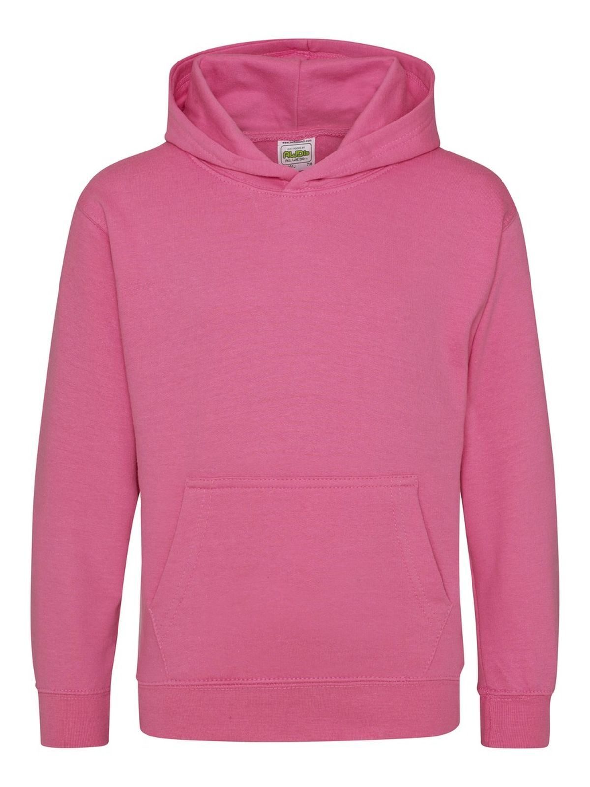 Hoodie Kinder Sweatshirt / Hoodie – Just Hoods by AWDis – Farbe candyfloss pink – individuell veredelbar