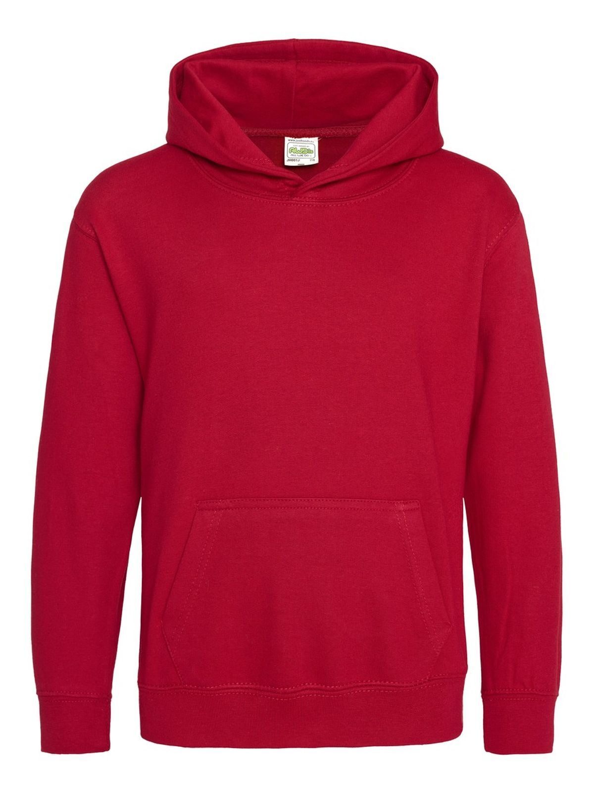 Hoodie Kinder Sweatshirt / Hoodie – Just Hoods by AWDis – Farbe fire red – individuell veredelbar