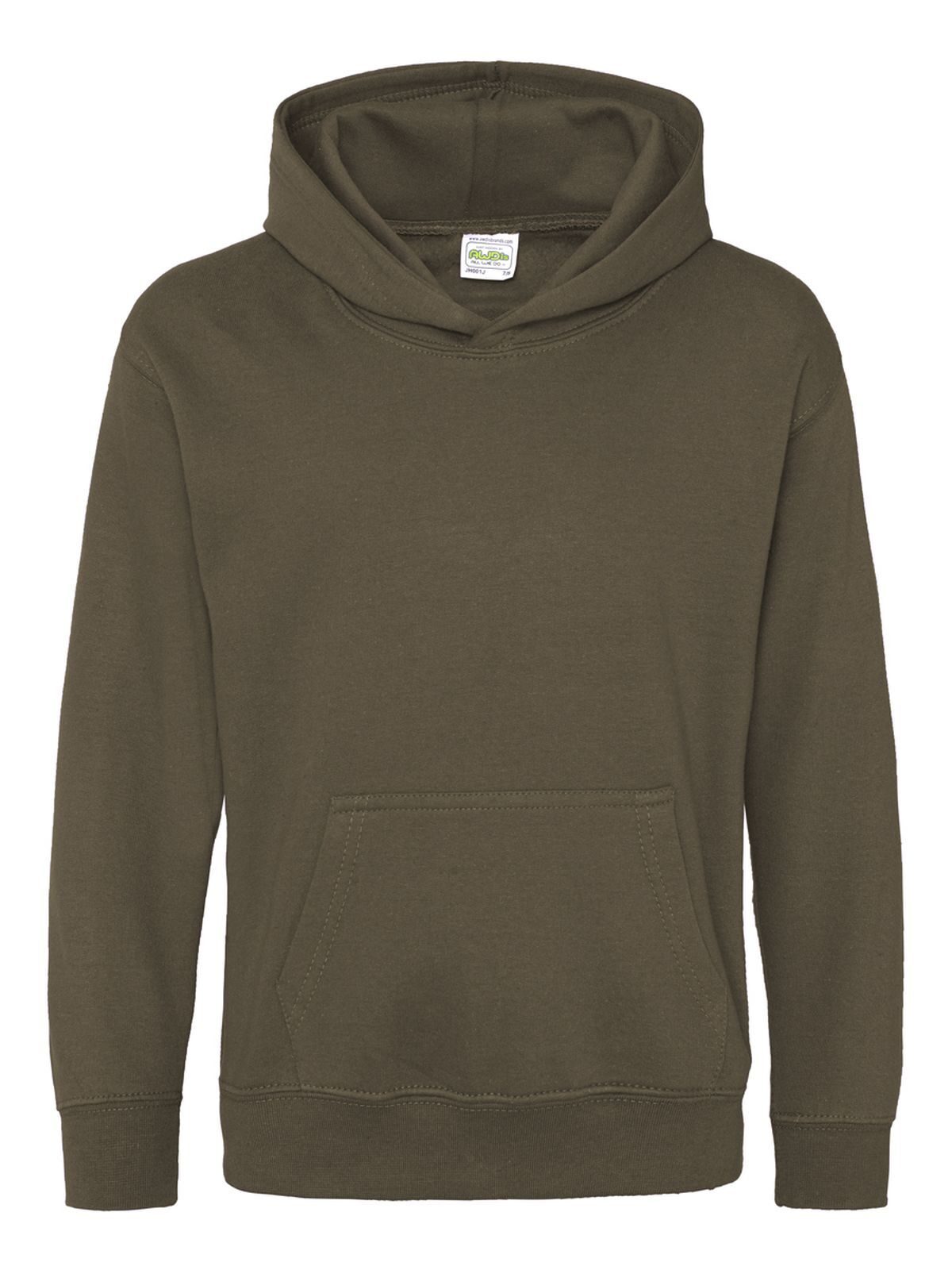 Hoodie Kinder Sweatshirt / Hoodie – Just Hoods by AWDis – Farbe olive green – individuell veredelbar