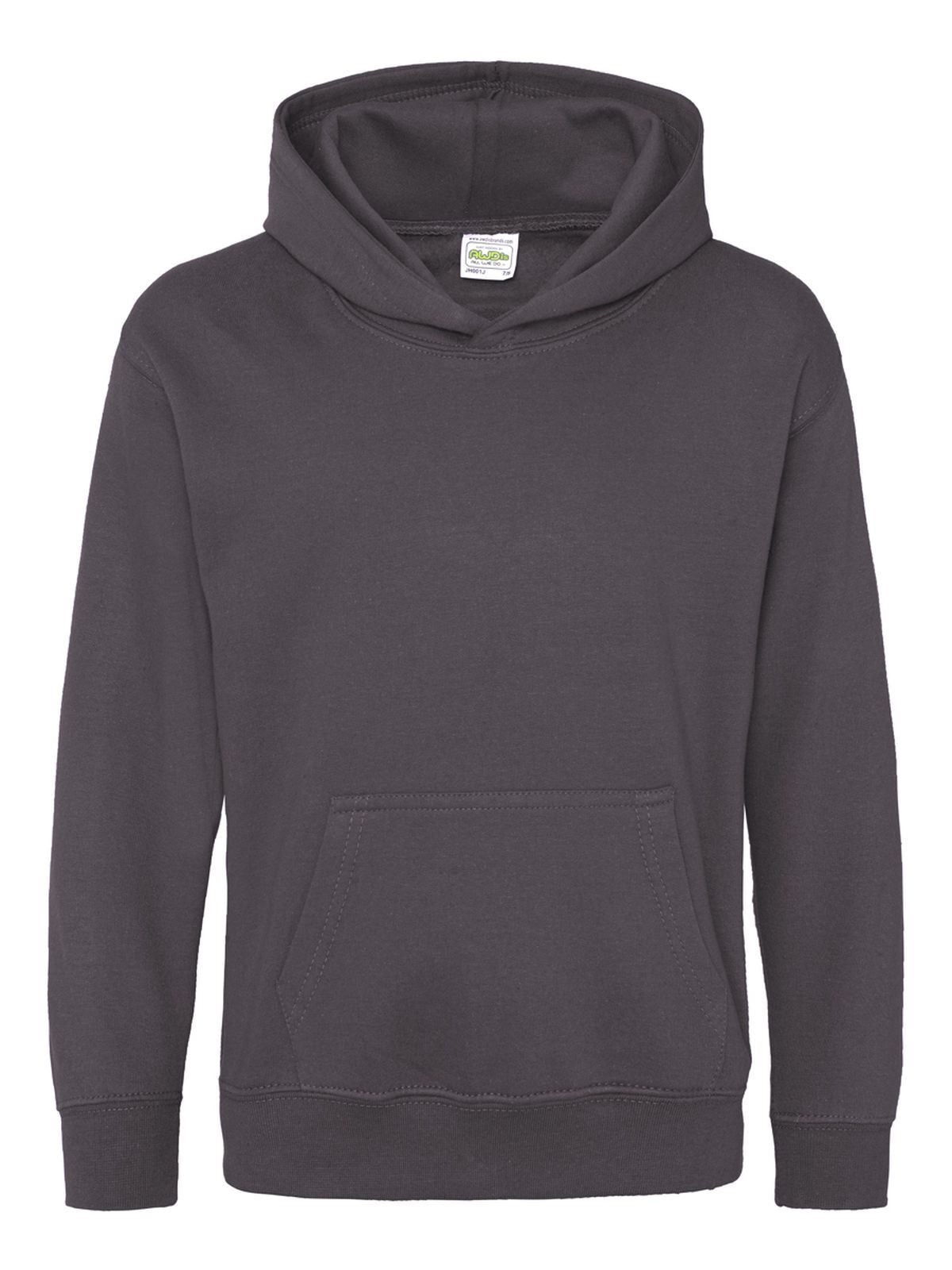 Hoodie Kinder Sweatshirt / Hoodie – Just Hoods by AWDis – Farbe storm grey – individuell veredelbar