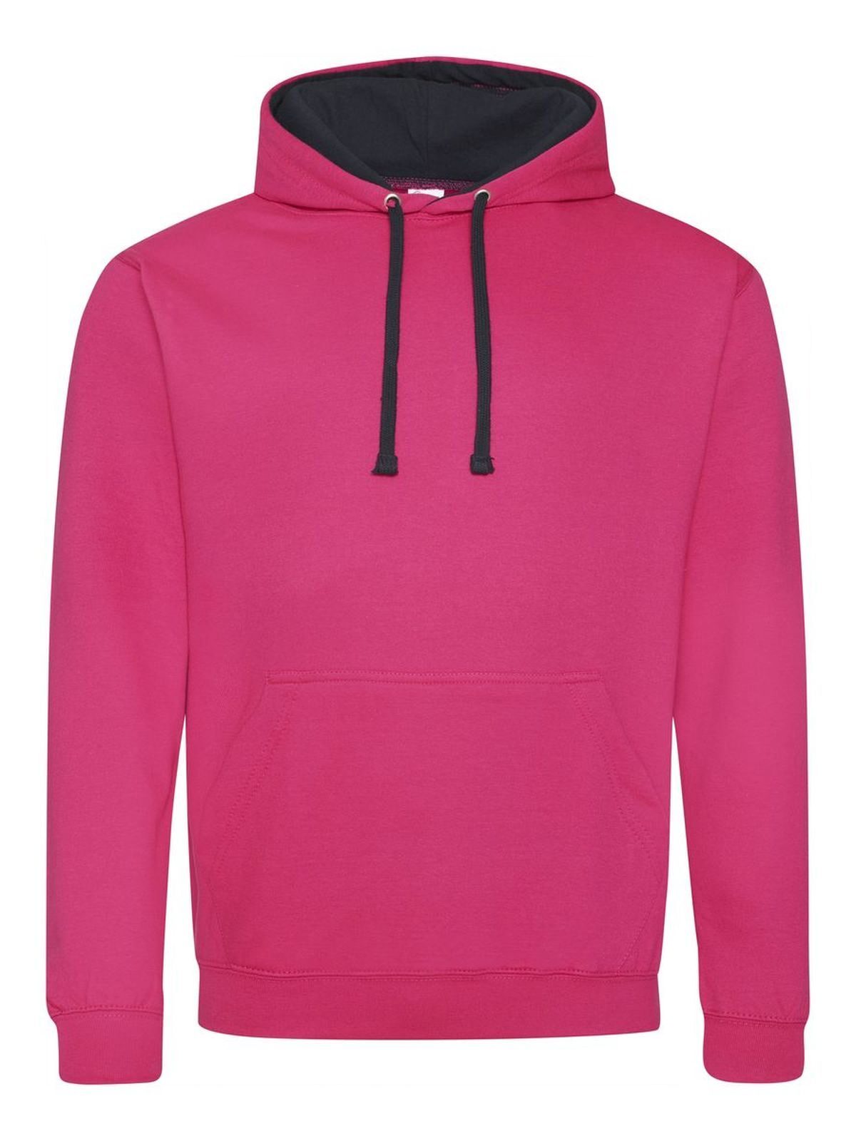 Varsity Hoodie Herren Sweatshirt / Hoodie – Just Hoods by AWDis – Farbe hot pink/french navy – individuell veredelbar