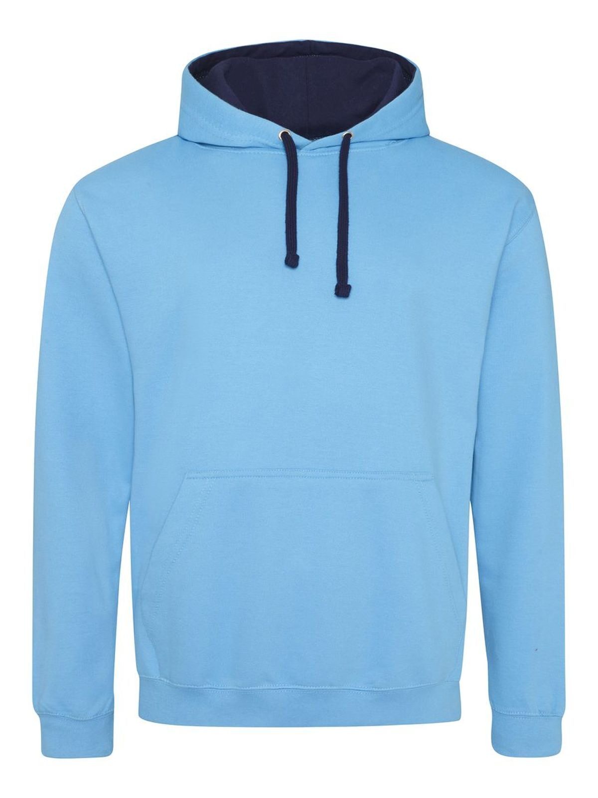 Varsity Hoodie Herren Sweatshirt / Hoodie – Just Hoods by AWDis – Farbe hawaiian blue/oxford navy – individuell veredelbar