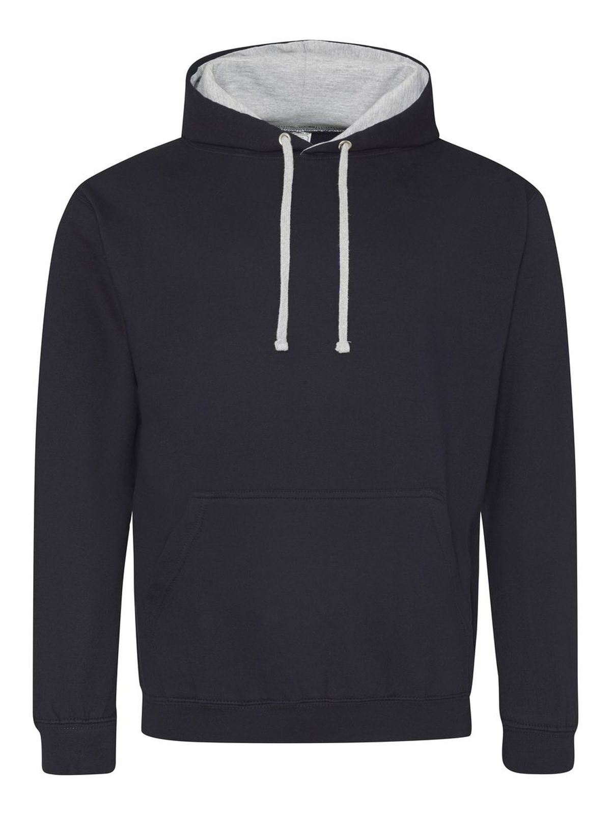 Varsity Hoodie Herren Sweatshirt / Hoodie – Just Hoods by AWDis – Farbe new french navy/heather grey – individuell veredelbar