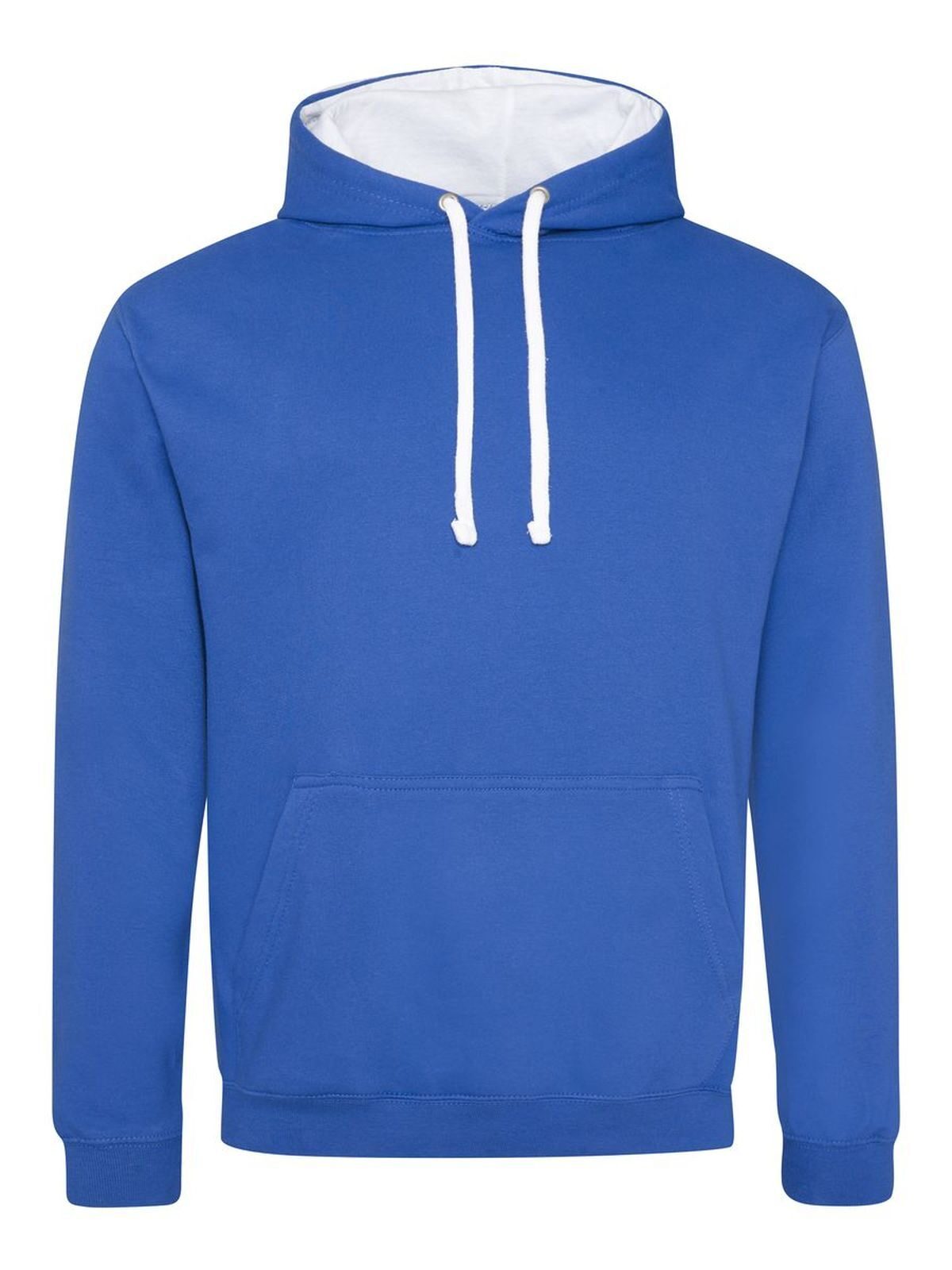 Varsity Hoodie Herren Sweatshirt / Hoodie – Just Hoods by AWDis – Farbe royal/arctic white – individuell veredelbar
