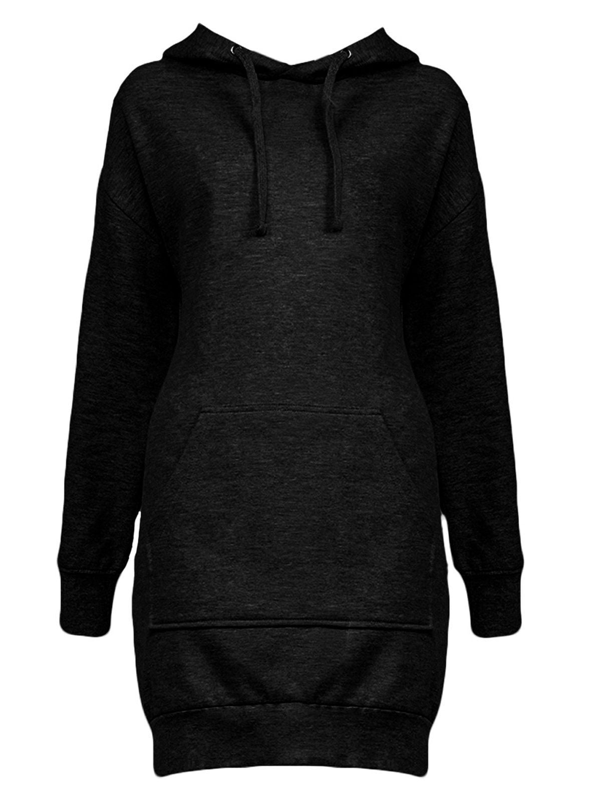 Hoodie Dress Damen Sweatshirt / Hoodie – Just Hoods by AWDis – Farbe jet black – individuell veredelbar