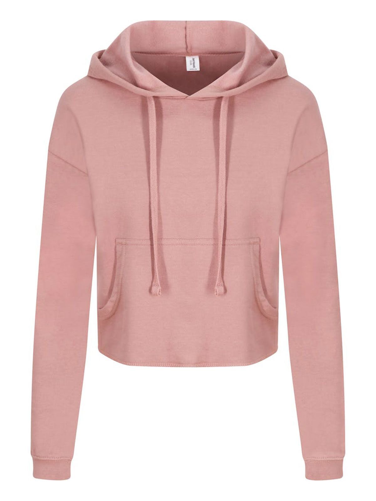 Girlie Cropped Hoodie Damen Sweatshirt / Hoodie – Just Hoods by AWDis – Farbe dusty pink – individuell veredelbar