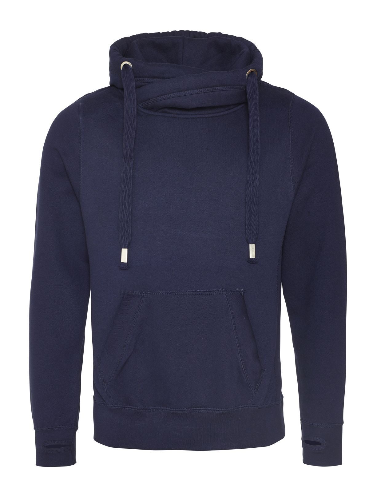 Cross Neck Hoodie Herren Sweatshirt / Hoodie – Just Hoods by AWDis – Farbe oxford navy – individuell veredelbar