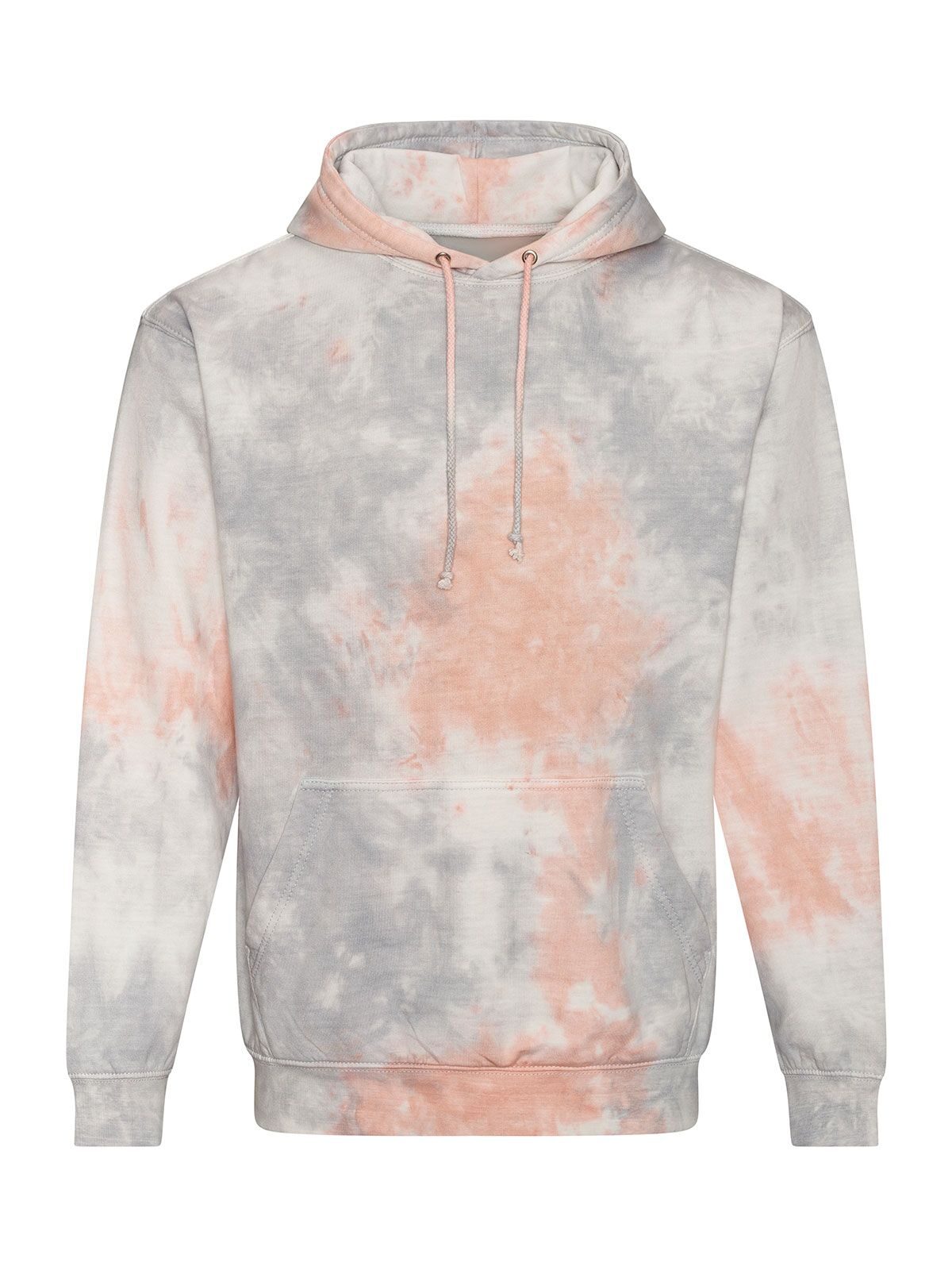 AWDis Tie-Dye Hoodie Herren Sweatshirt / Hoodie – Just Hoods by AWDis – Farbe grey/pink marble – individuell veredelbar