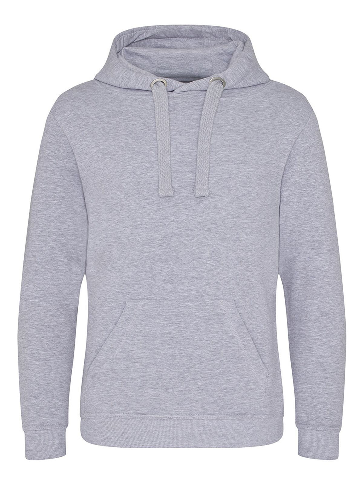 Heavyweight Hoodie Sweatshirt / Hoodie – Just Hoods by AWDis – Farbe heather grey – individuell veredelbar
