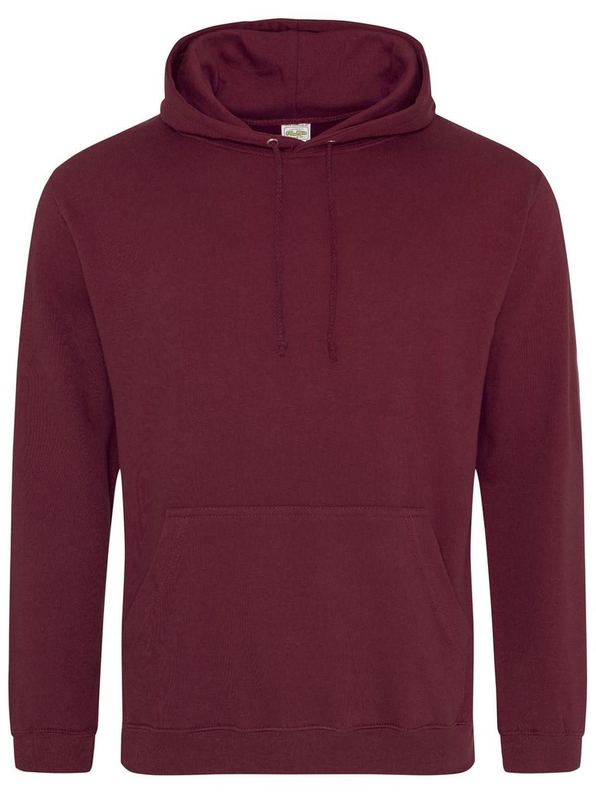 Organic Hoodie Herren Sweatshirt / Hoodie – Just Hoods by AWDis – Farbe Burgundy – individuell veredelbar