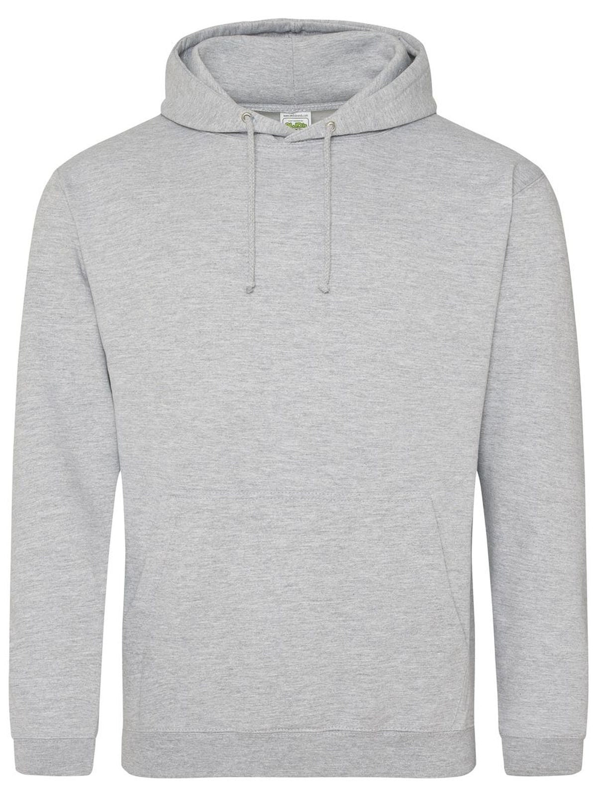 Organic Hoodie Herren Sweatshirt / Hoodie – Just Hoods by AWDis – Farbe heather grey – individuell veredelbar