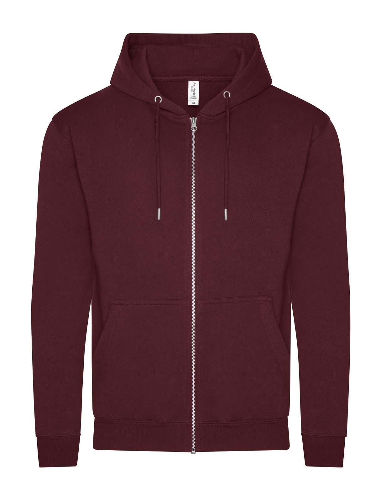 Organic Zoodie Herren Sweatshirt / Hoodie – Just Hoods by AWDis – Farbe Burgundy – individuell veredelbar