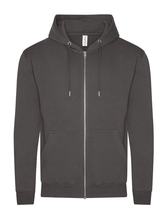 Organic Zoodie Herren Sweatshirt / Hoodie – Just Hoods by AWDis – Farbe Anthrazit – individuell veredelbar