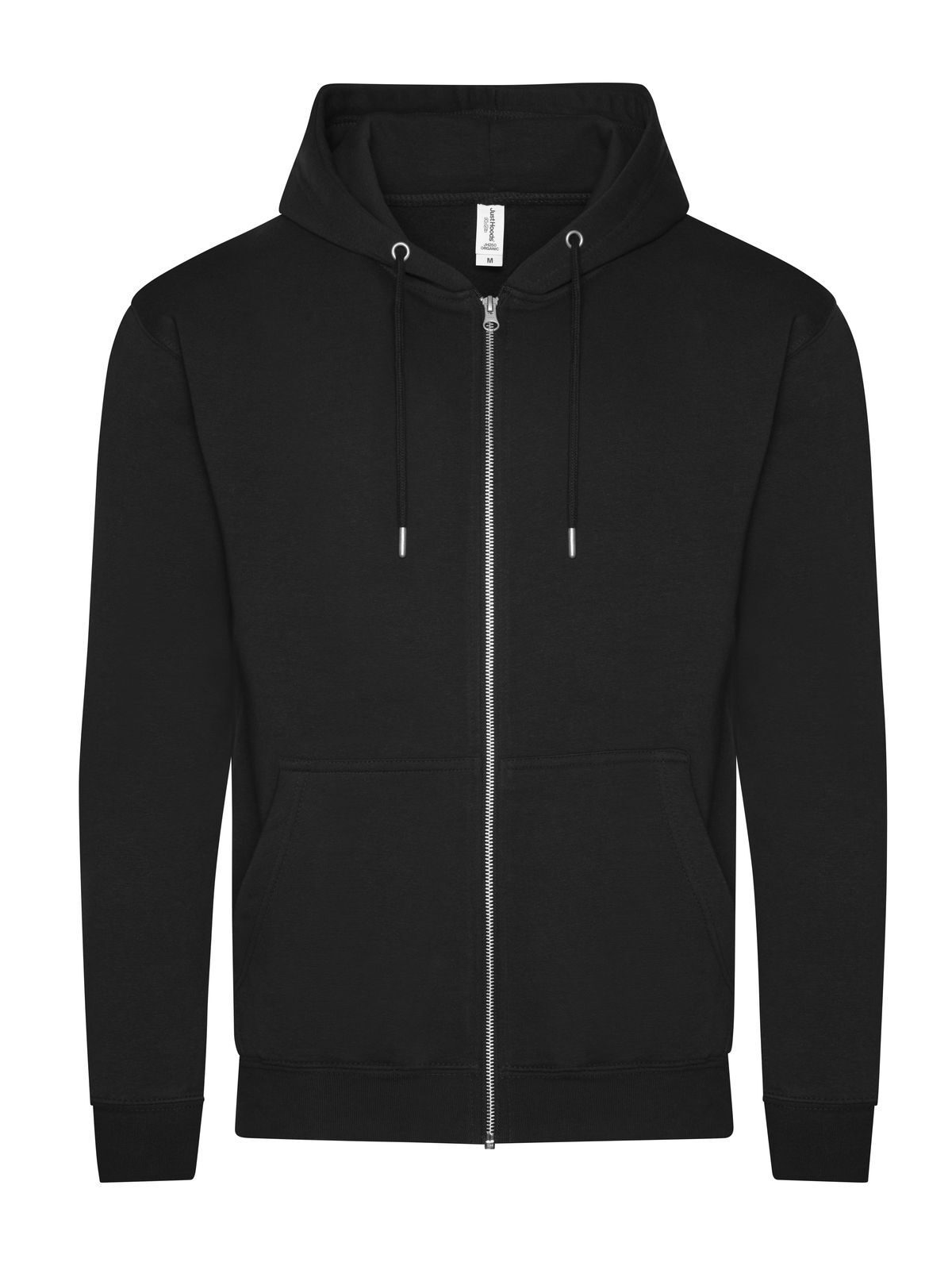 Organic Zoodie Herren Sweatshirt / Hoodie – Just Hoods by AWDis – Farbe deep black – individuell veredelbar