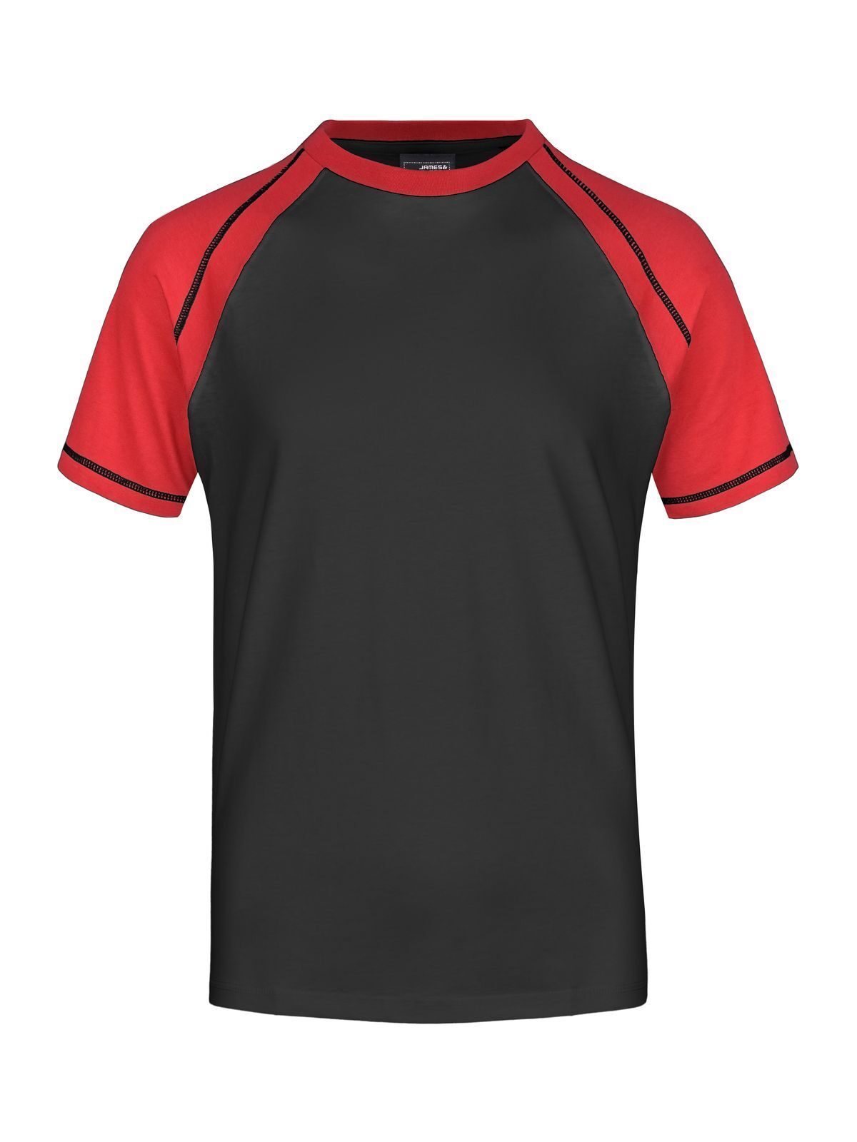 Raglan-T Herren T-Shirt – Daiber – Farbe black/red – individuell veredelbar