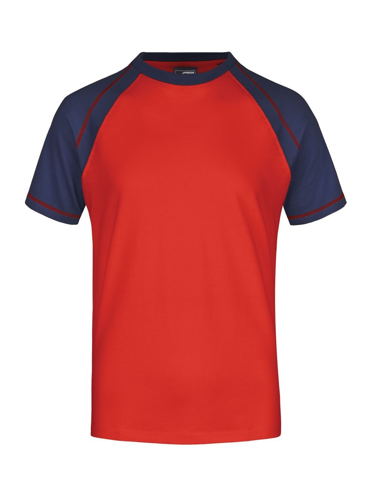 Raglan-T Herren T-Shirt – Daiber – Farbe red/navy – individuell veredelbar