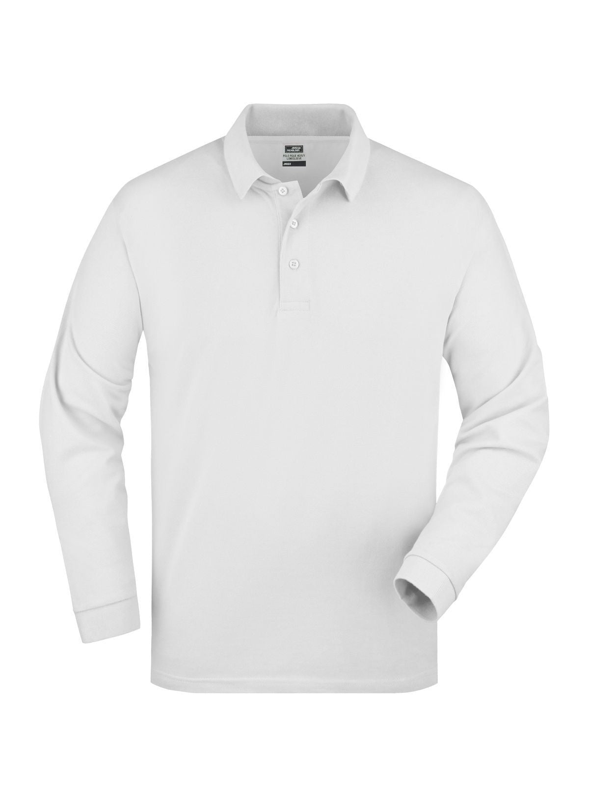 Polo Piqué Long-Sleeved Poloshirt – Daiber – Farbe Weiß – individuell veredelbar