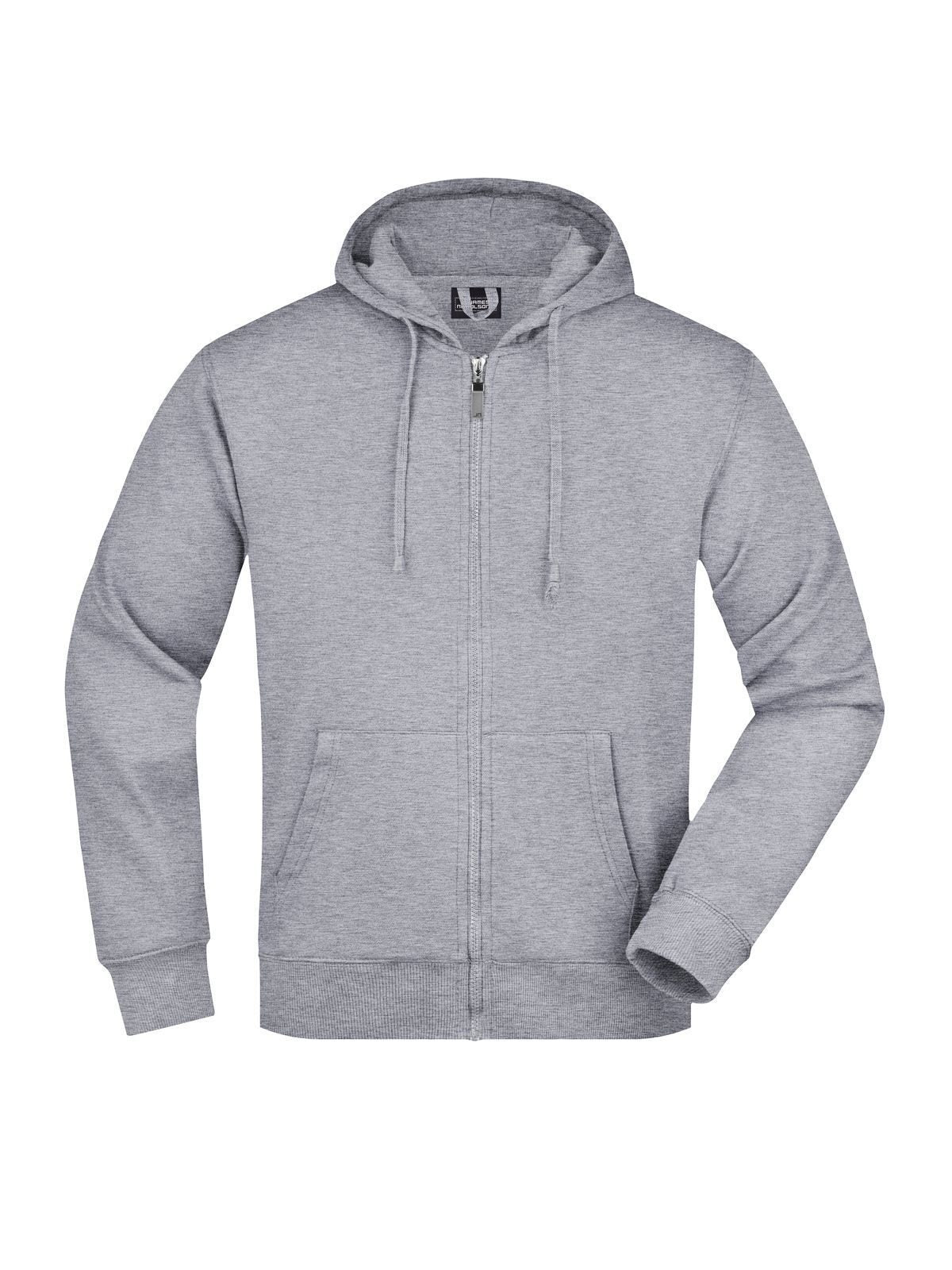 Hooded Jacket Herren Sweatshirt / Hoodie – Daiber – Farbe grey-heather – individuell veredelbar