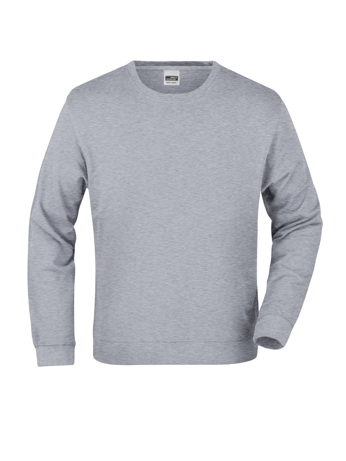Basic Sweat Sweatshirt / Hoodie – Daiber – Farbe grey-heather – individuell veredelbar