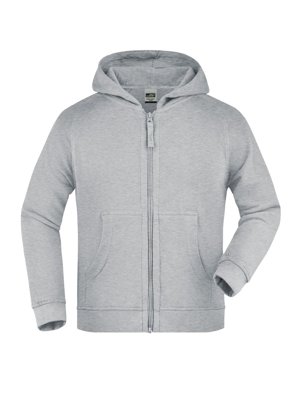 Hooded Jacket Junior Kinder Sweatshirt / Hoodie – Daiber – Farbe grey-heather – individuell veredelbar