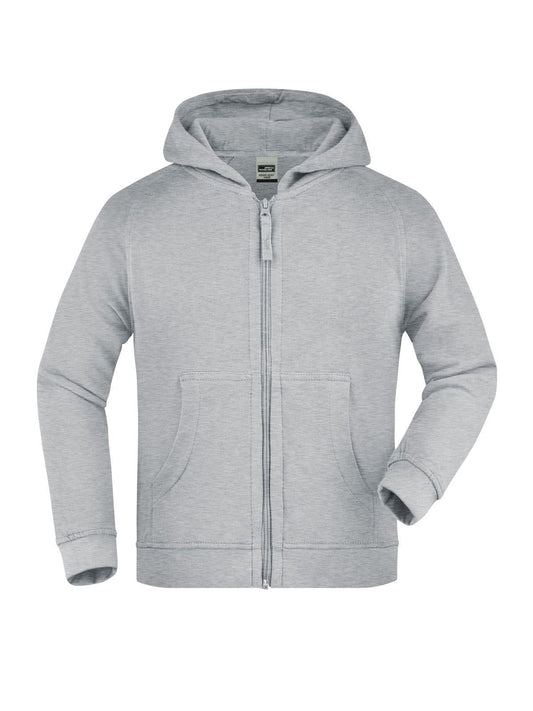 Hooded Jacket Junior Kinder Sweatshirt / Hoodie – Daiber – Farbe grey-heather – individuell veredelbar