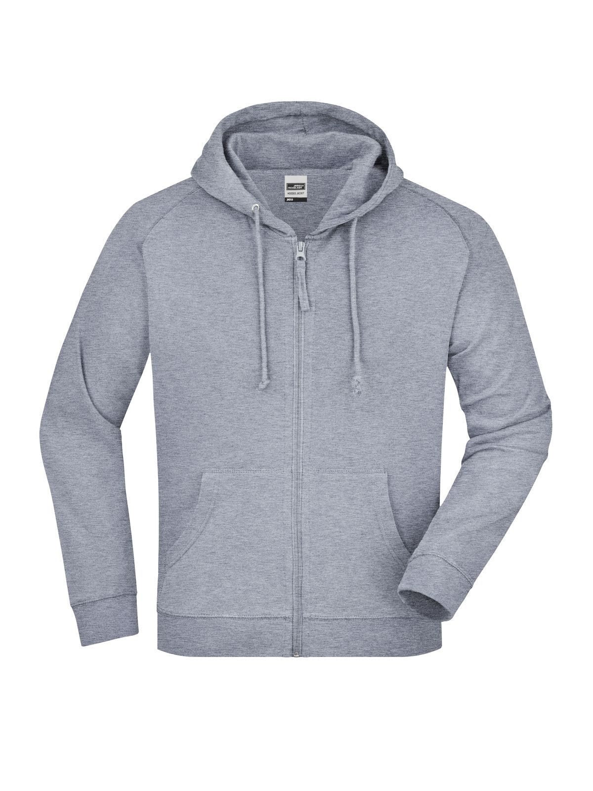 Hooded Jacket Sweatshirt / Hoodie – Daiber – Farbe grey-heather – individuell veredelbar
