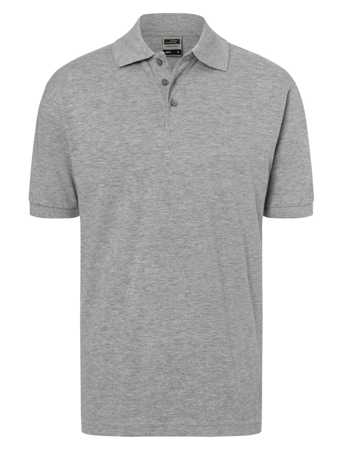 Polo Classic in cotone Poloshirt – Daiber – Farbe grey-heather – individuell veredelbar