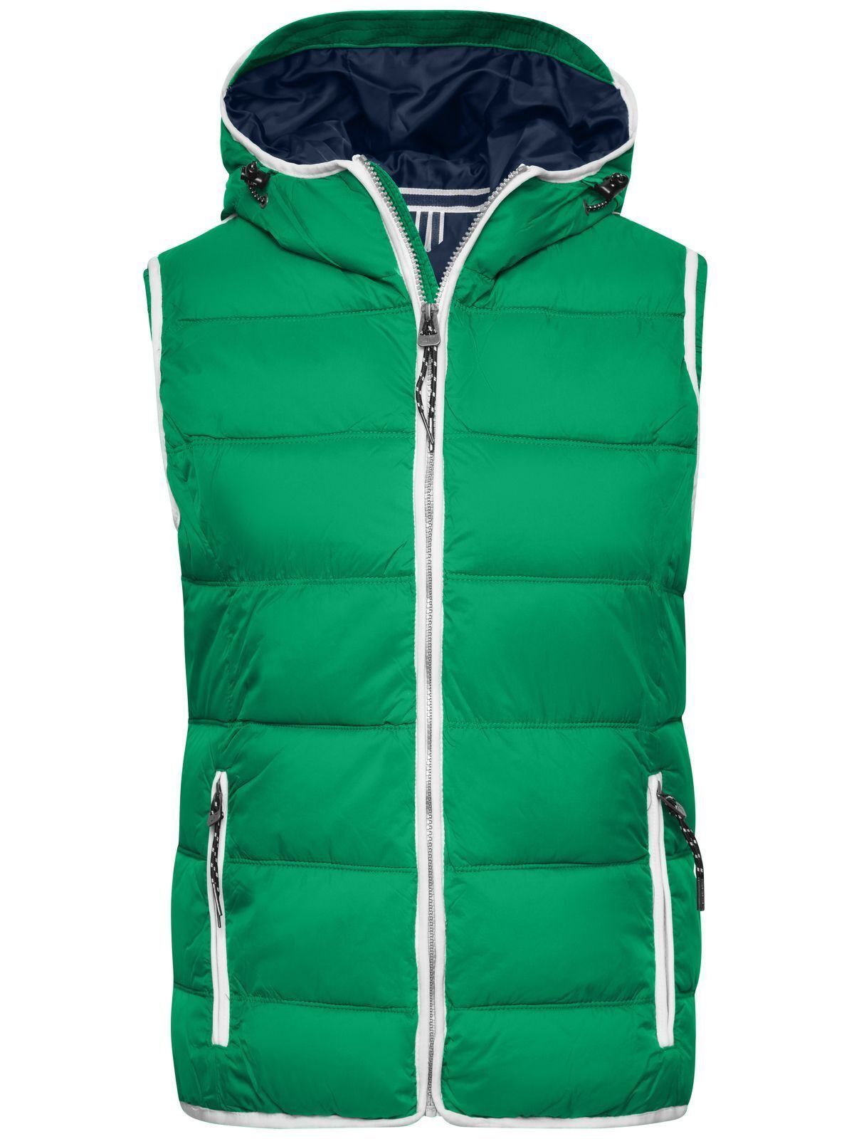 Ladies' Maritime Vest Damen Jacke – Daiber – Farbe irish-green/white – individuell veredelbar