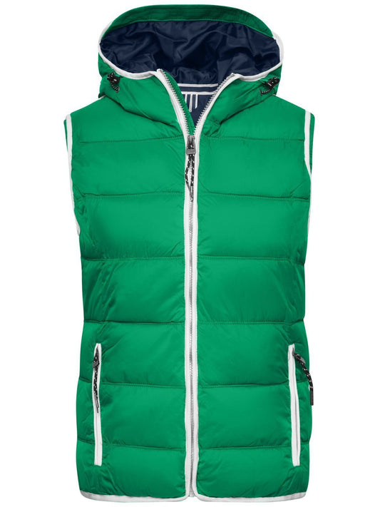 Ladies' Maritime Vest Damen Jacke – Daiber – Farbe irish-green/white – individuell veredelbar
