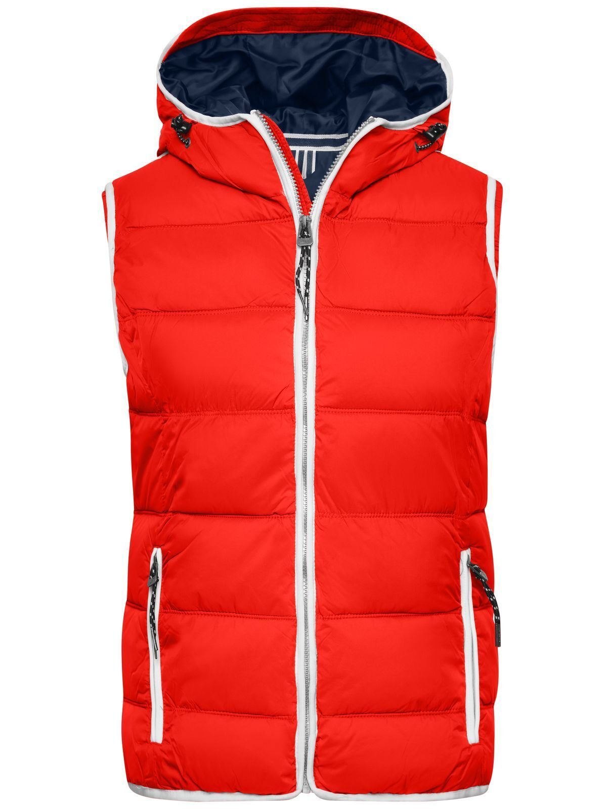Ladies' Maritime Vest Damen Jacke – Daiber – Farbe red/white – individuell veredelbar