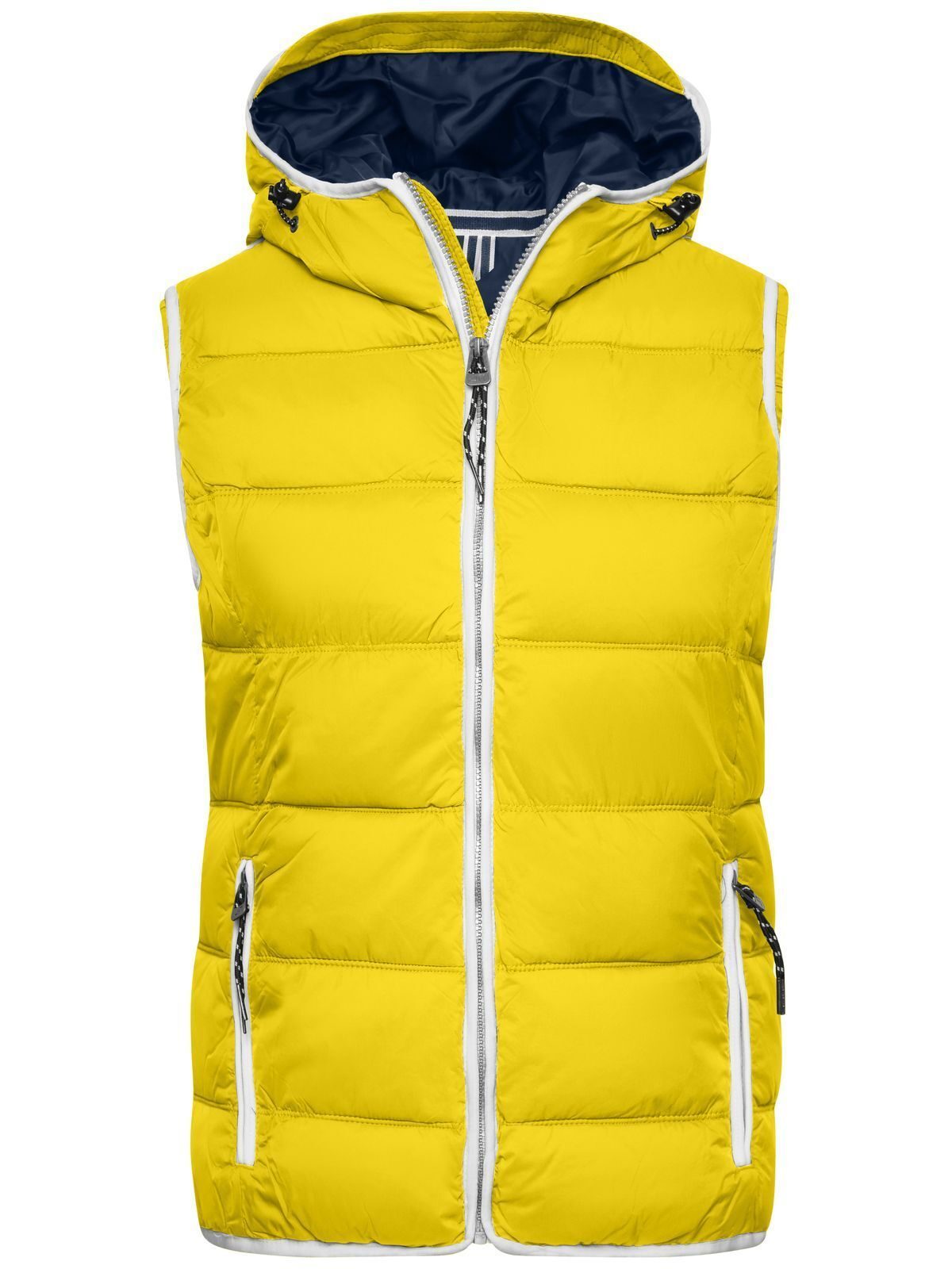 Ladies' Maritime Vest Damen Jacke – Daiber – Farbe sun-yellow/white – individuell veredelbar