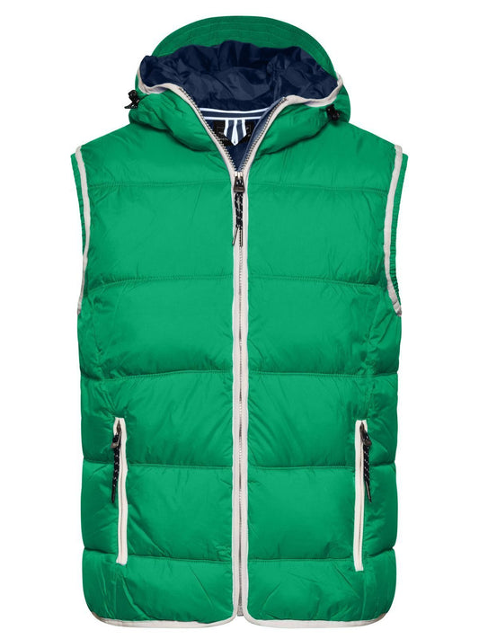 Maritime Vest Herren Jacke – Daiber – Farbe irish-green/white – individuell veredelbar