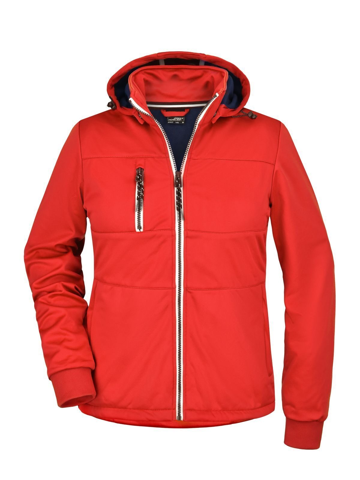Ladies' Maritime Jacket Damen Softshell – Daiber – Farbe red/navy-white – individuell veredelbar