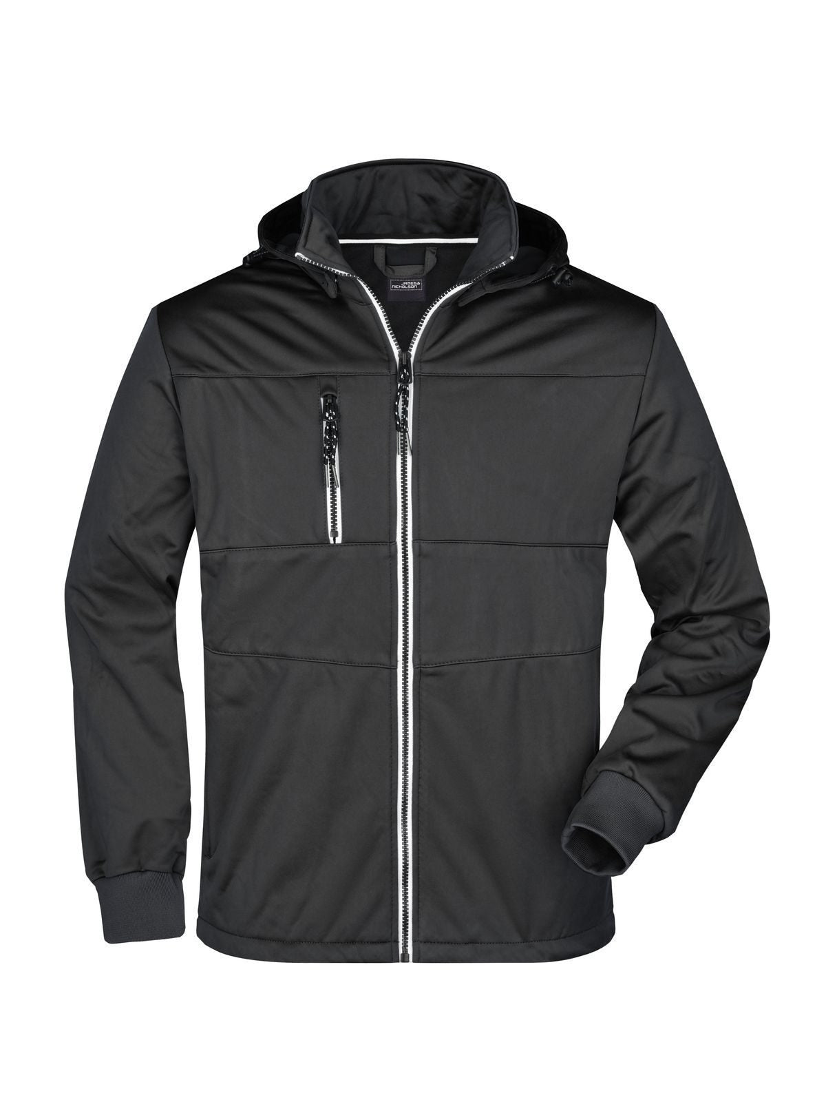 Maritime Jacket Herren Softshell – Daiber – Farbe black/black/white – individuell veredelbar