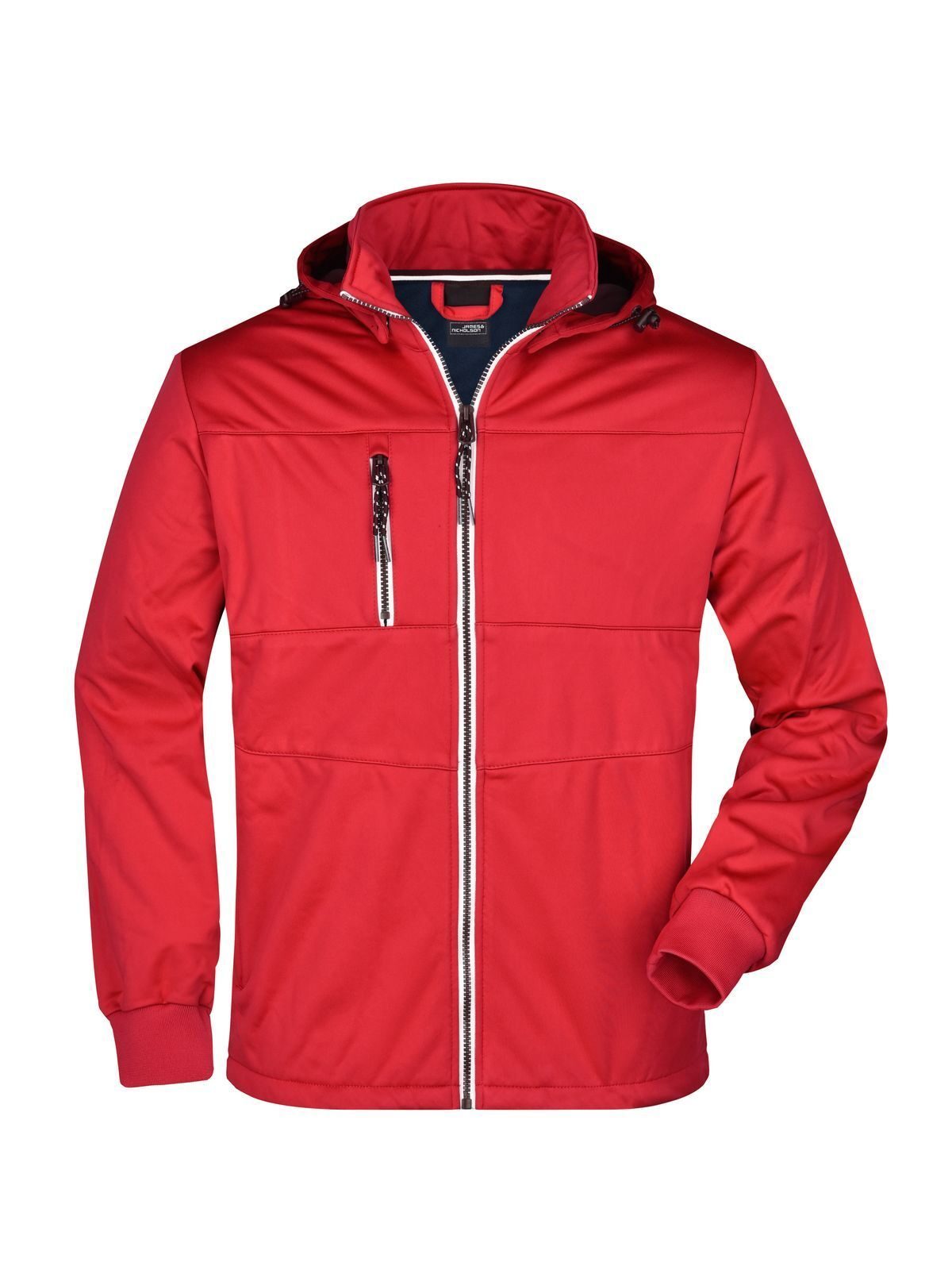 Maritime Jacket Herren Softshell – Daiber – Farbe red/navy-white – individuell veredelbar
