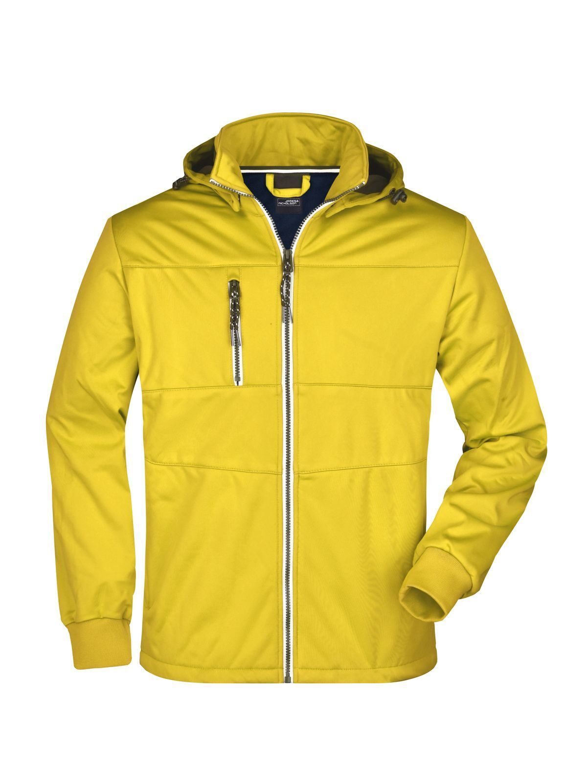 Maritime Jacket Herren Softshell – Daiber – Farbe sun-yellow/navy/white – individuell veredelbar