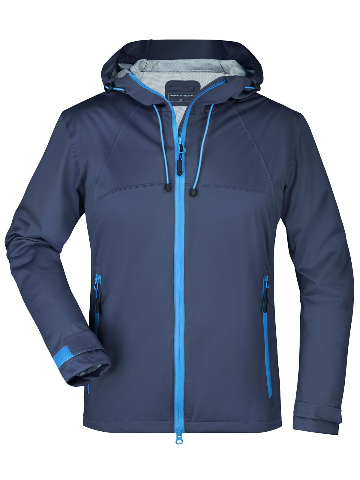 Ladies' Outdoor Jacket Damen Softshell – Daiber – Farbe navy/cobalt – individuell veredelbar