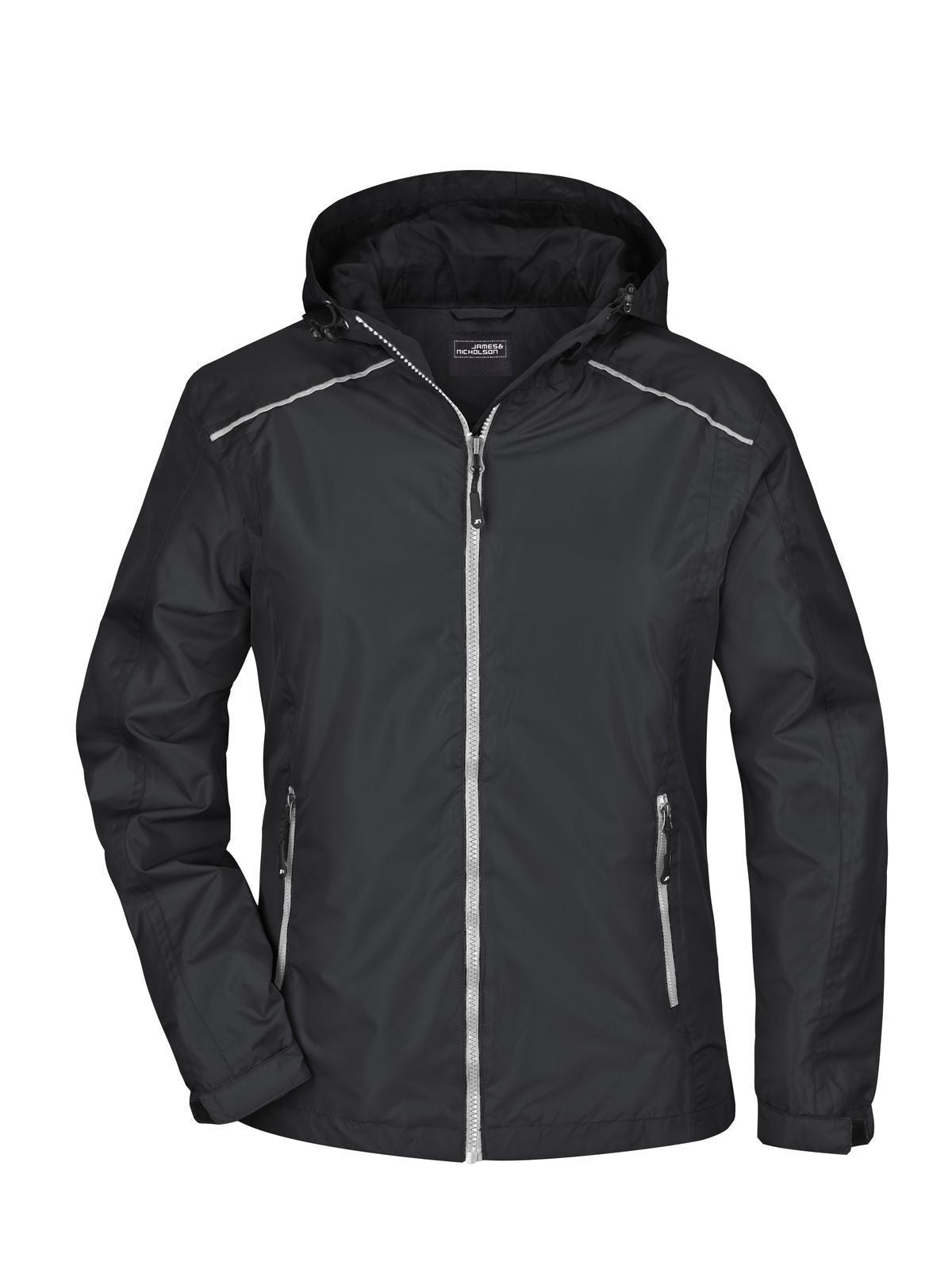 Ladies' Rain Jacket Damen – Daiber – Farbe black/silver – individuell veredelbar