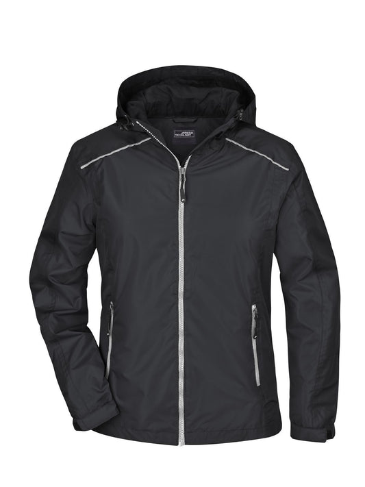Ladies' Rain Jacket Damen – Daiber – Farbe black/silver – individuell veredelbar