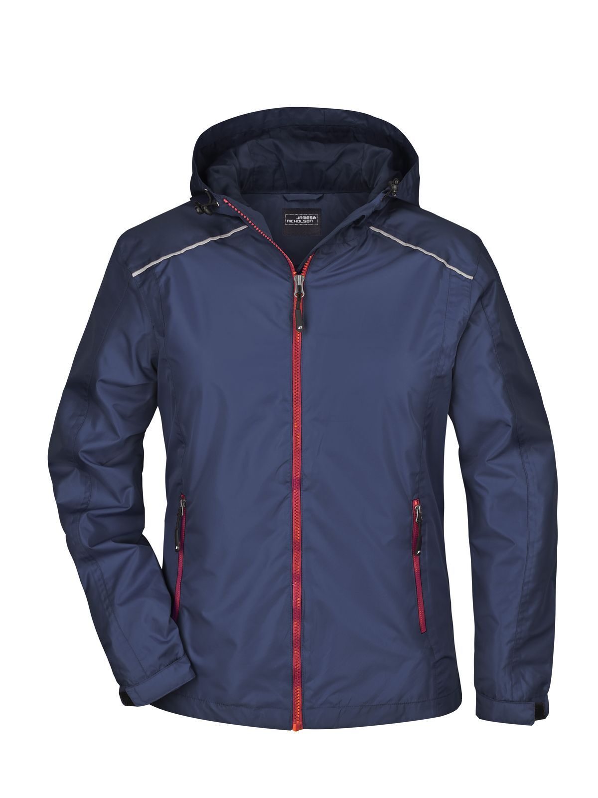Ladies' Rain Jacket Damen – Daiber – Farbe navy/red – individuell veredelbar