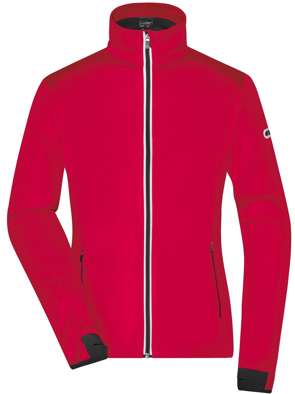 Ladies' Sports Softshell Jacket Damen – Daiber – Farbe light-red/black – individuell veredelbar