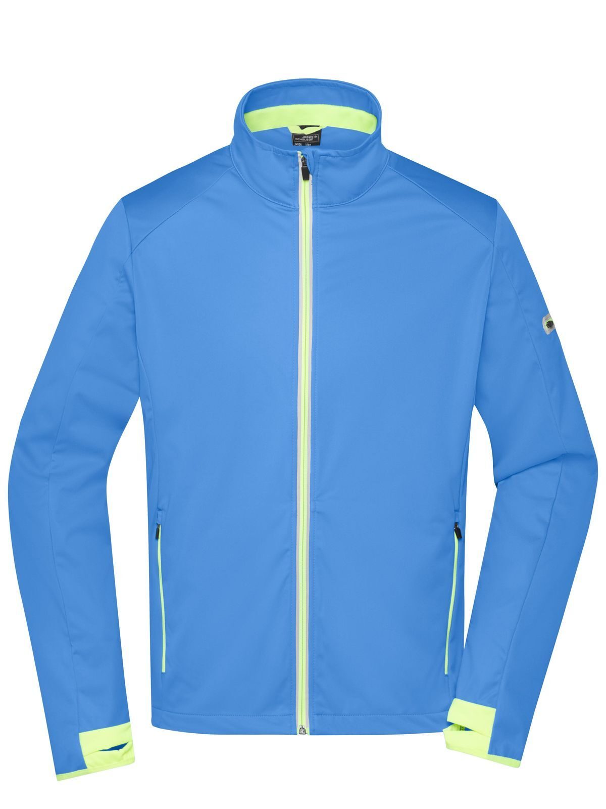 Sports Softshell Jacket Herren – Daiber – Farbe bright-blue/bright-yellow – individuell veredelbar