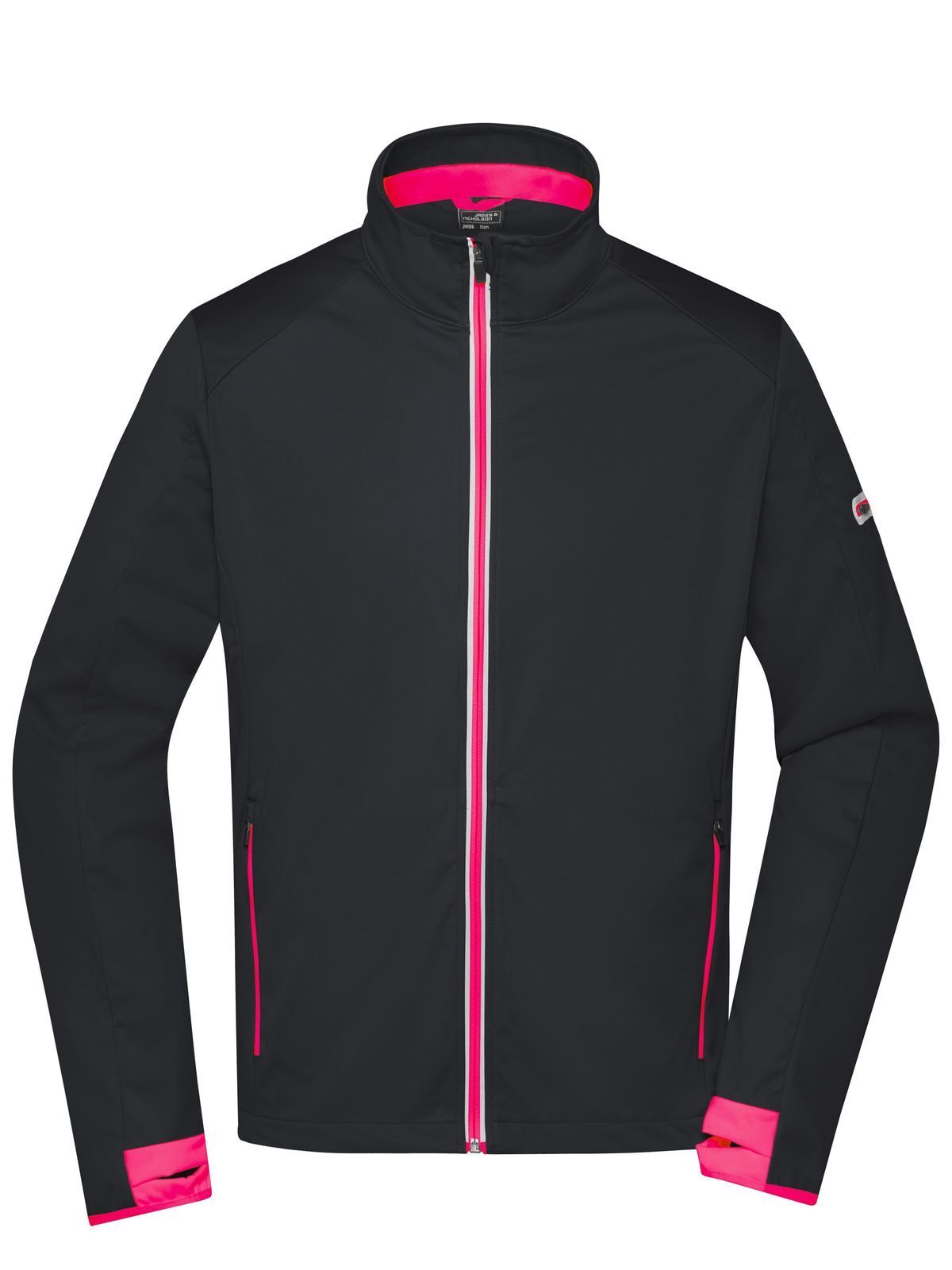 Sports Softshell Jacket Herren – Daiber – Farbe black/light-red – individuell veredelbar