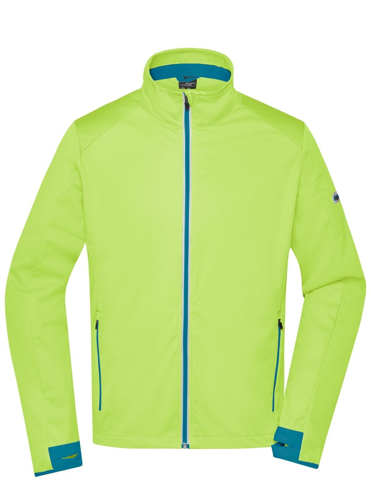 Sports Softshell Jacket Herren – Daiber – Farbe bright-yellow/bright-blue – individuell veredelbar
