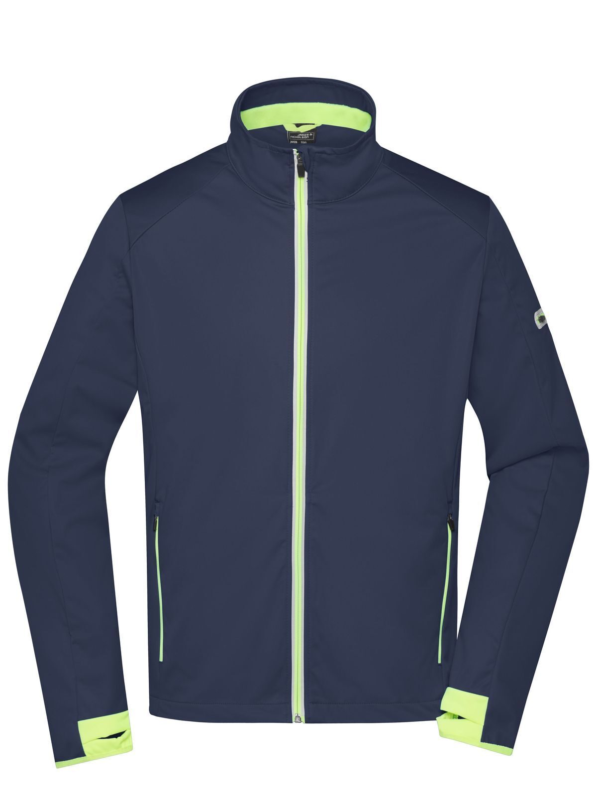 Sports Softshell Jacket Herren – Daiber – Farbe navy/bright-yellow – individuell veredelbar